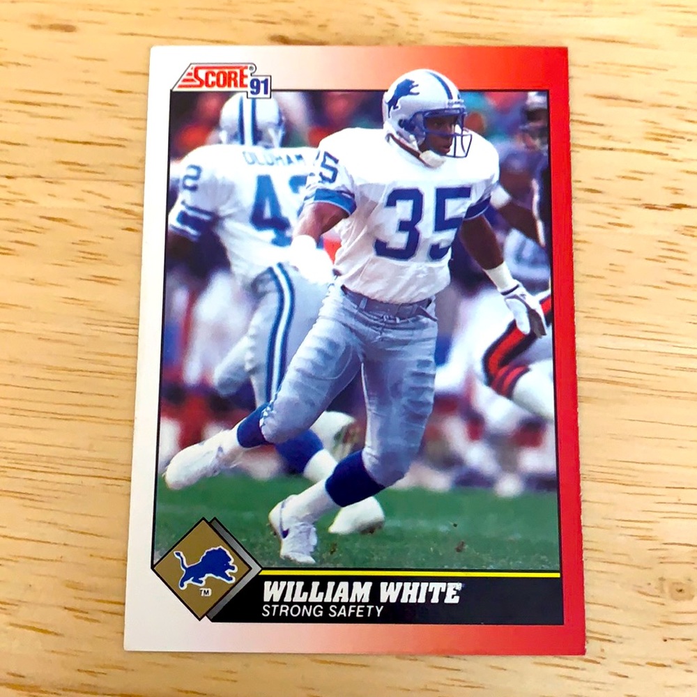 1991 Detroit Lions Will White Trading Card